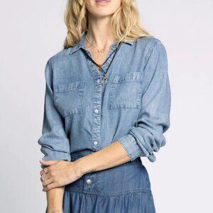 Thread & Supply Light Blue Denim Button-Down Shirt